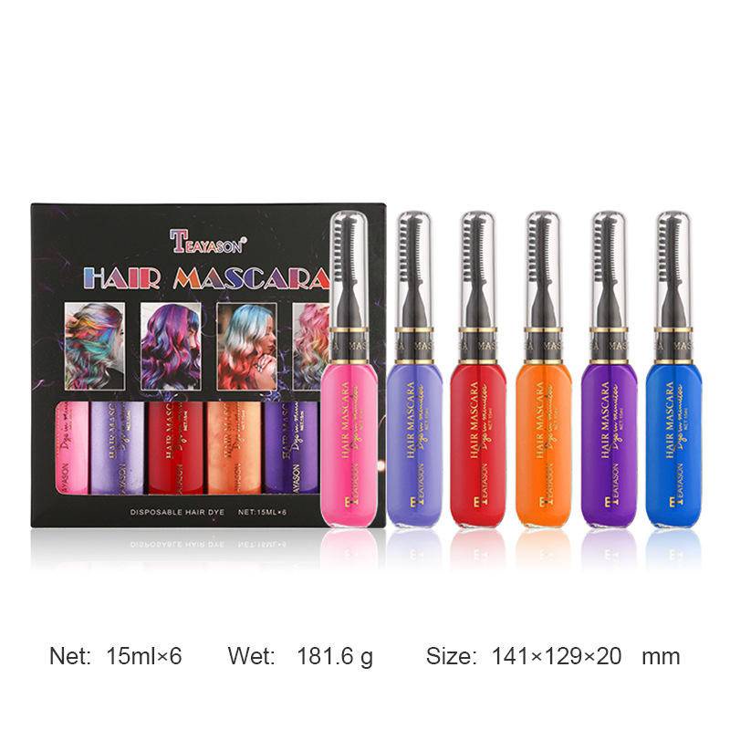 Set 6 Kem Nhuộm Tóc Tạm Thời Không Độc Hại An Toàn Cho Sức Khỏe