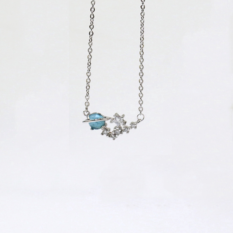 Ngôi Sao Hành Tinh Pha Lê Vòng Cổ Chuỗi Hạt Sky Star Planet Blue Crystal Glass Necklace Women Jewelry | BigBuy360 - bigbuy360.vn