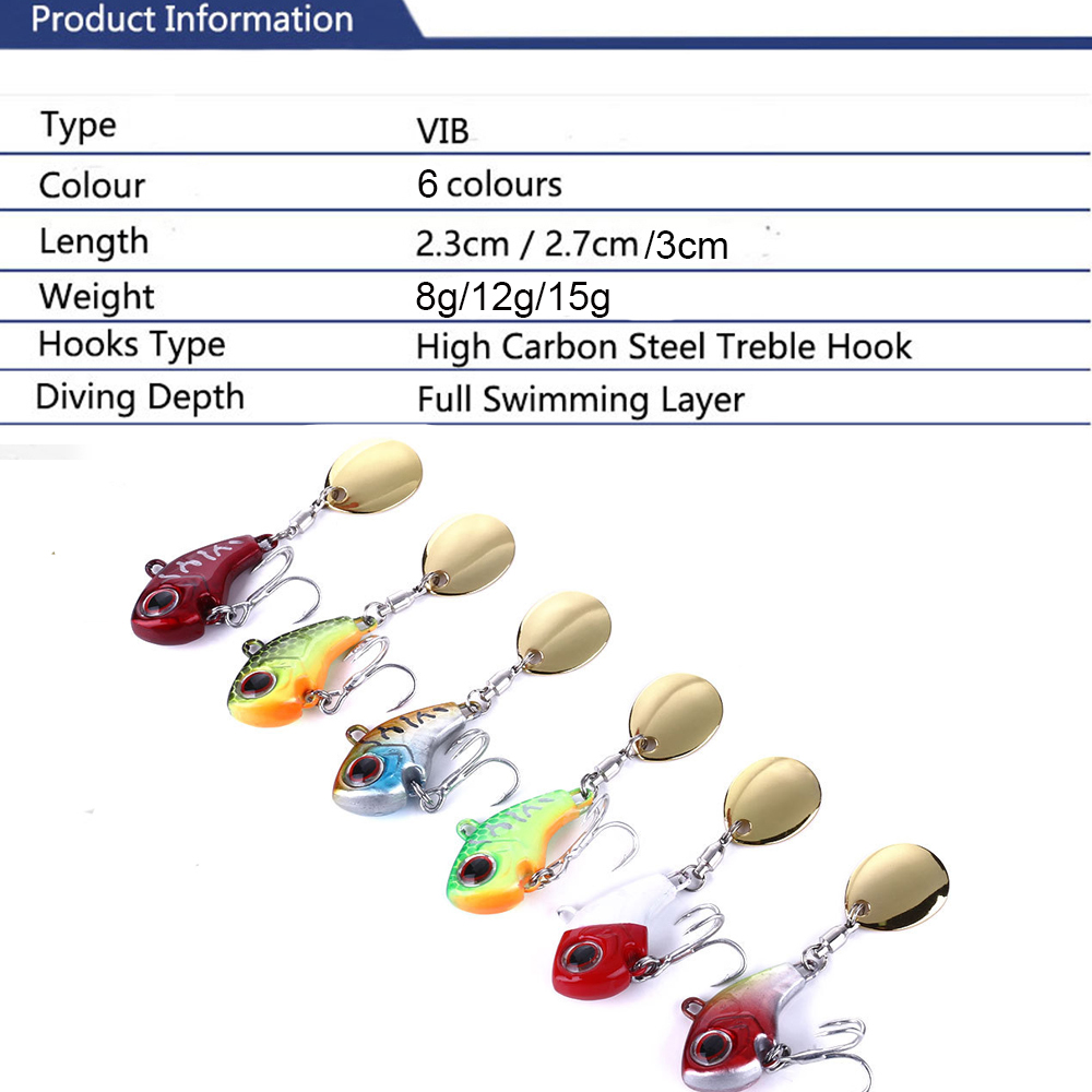 SPINNER Mồi Câu Cá Giả Bằng Kim Loại 8g 12g 15g