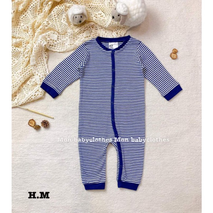 BODY SLEEPSUIT KẺ COTTON H&M