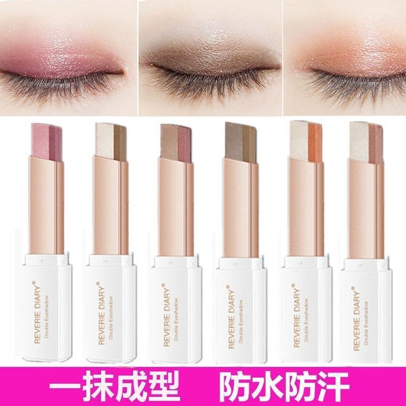 Phấn mắt dạng thỏi hai màu sắc lấp lánh chống thấm nước và mồ hôi | BigBuy360 - bigbuy360.vn