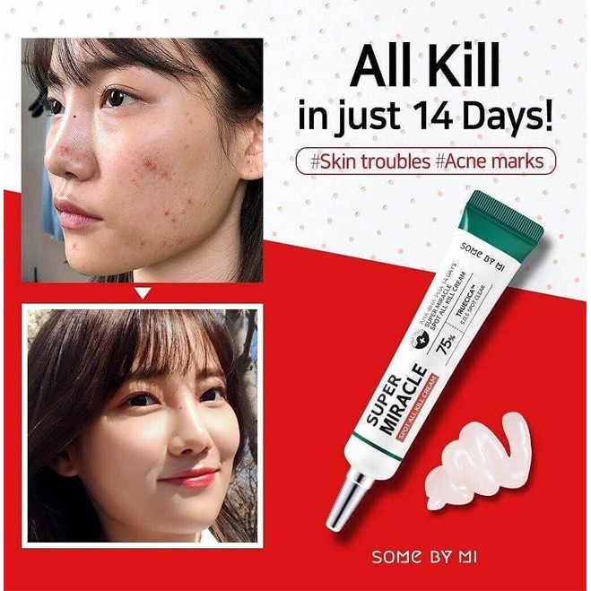 Kem Ngừa Mụn Some By Mi Super Miracle Spot All Kill Cream 30ml