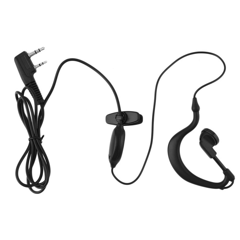 PK 2 Pin Mic Headset Earpiece Ear Hook Earphone for Baofeng Radio UV 5R 888s