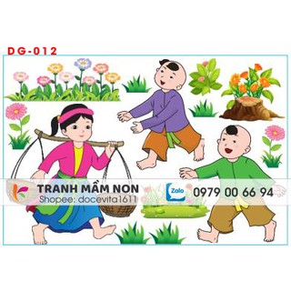 Decal mầm non-góc dân gian khổ lớn