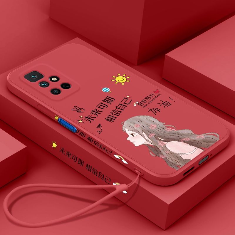 Ốp Điện Thoại silicone Có Dây Đeo Cho xiaomi Redmi note11 note11 pro Redmi 10 xiaomi 11 11 lite xiaomi 112