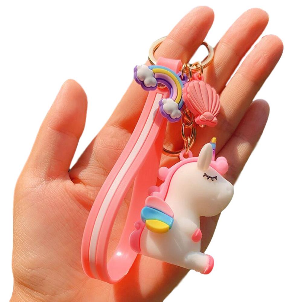 REBUY1 Móc Khóa Hình Kỳ Lân Đáng Yêu Giá Đỡ