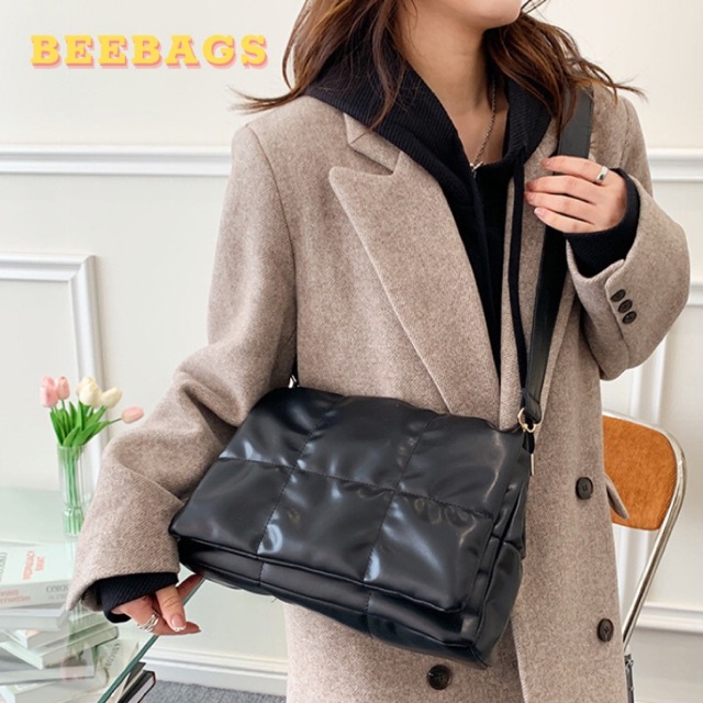 Túi Da Phao Basic Màu Đen, Nâu, Trắng Dễ Mix Đồ Dây Đeo Chỉnh Được | PHAO04 | Túi Xách Đi Học Đi Chơi Chất Liệu Cao Cấp