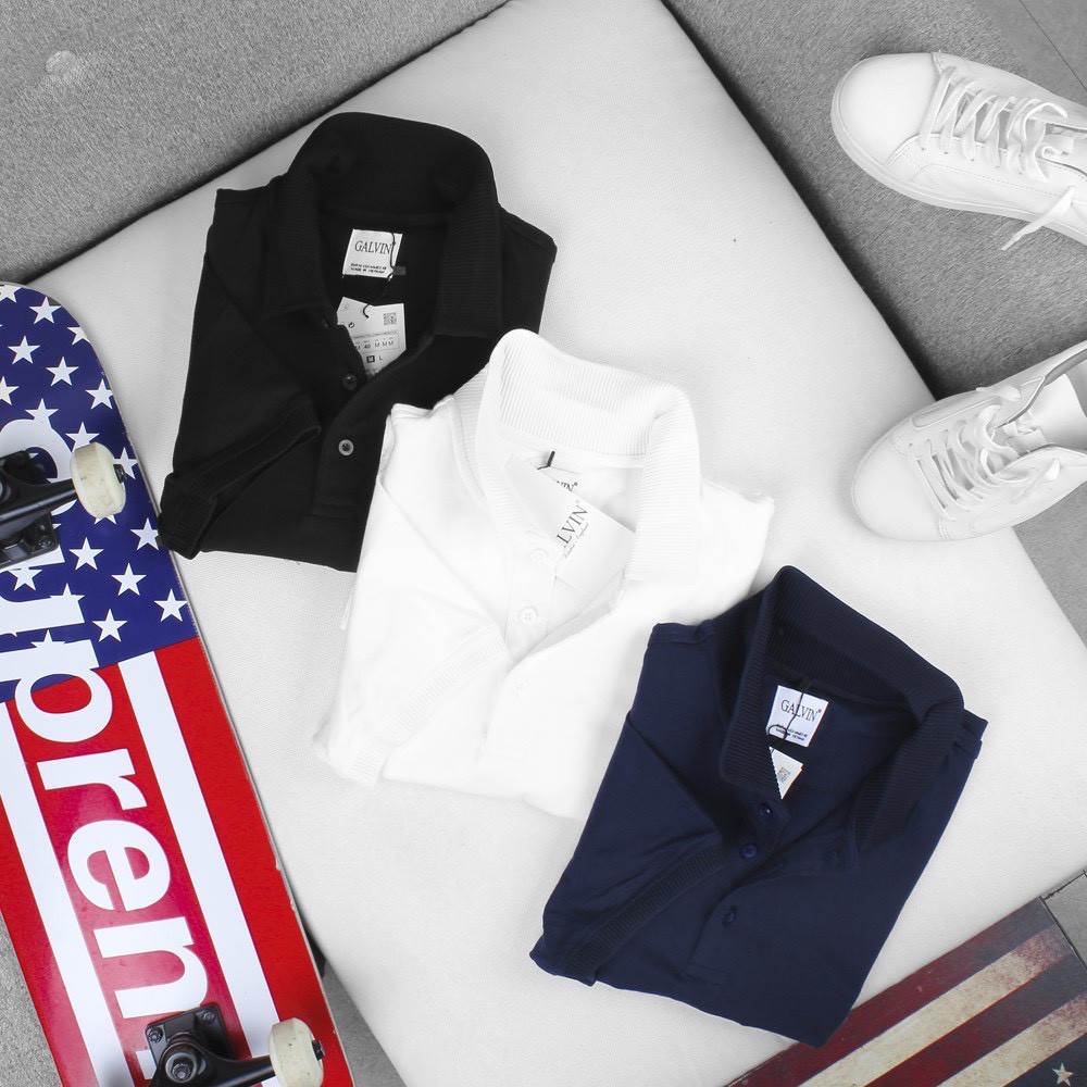 Áo polo nam Galvin cổ dệt bo len, áo thun nam có cổ tay lỡ - Gramen | BigBuy360 - bigbuy360.vn