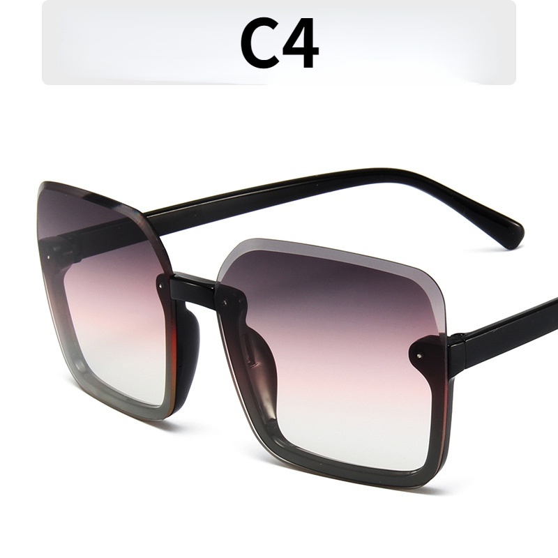 Kính Mát Gọng Vuông Oversize Chống Tia UV Thời Trang Cá Tính Cho Nữ