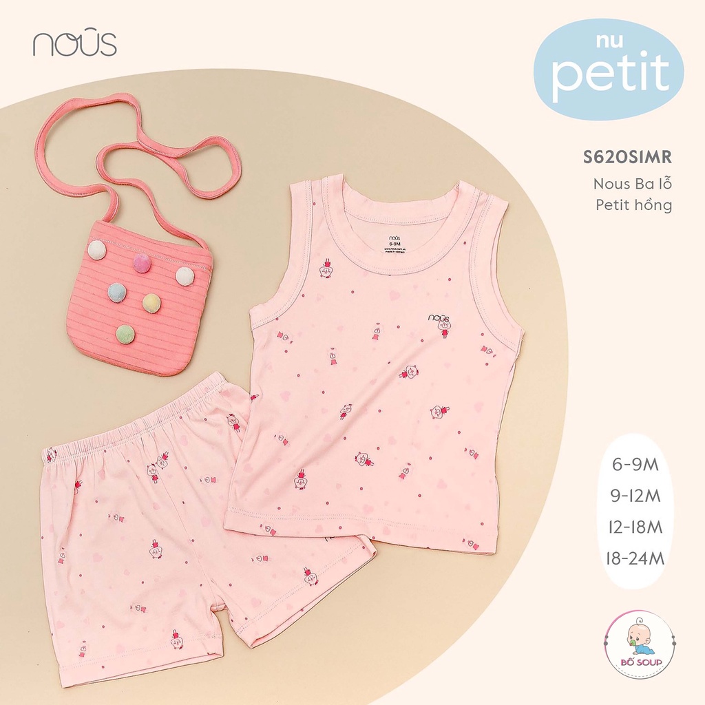 Bộ Quần Áo Ba Lỗ Nous Cho Bé Trai Bé Gái Chất Liệu Petit