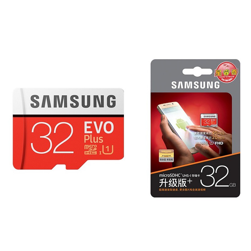 Thẻ Nhớ Micro SD Samsung Evo Plus 32GB Class 10 - 95MB/S +Tặng Kèm Adapter