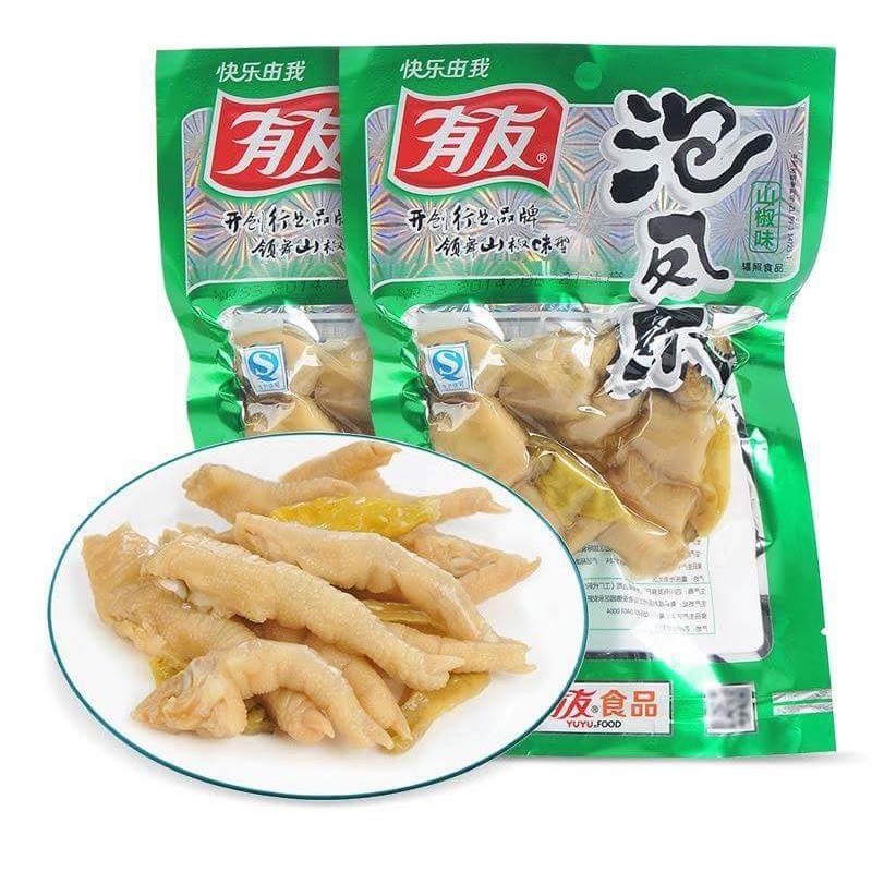 Gói 180g Chân Gà Muối Cay Yuyu Trùng Khánh
