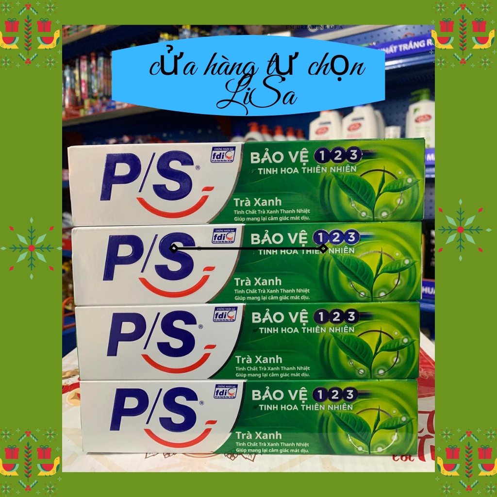 Kem Đánh răng PS bảo vệ 123 trà xanh 180g