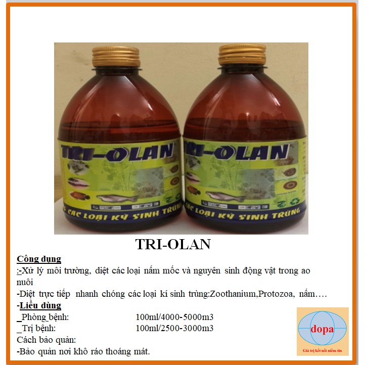 TRI –OLAN KHỬ TRÙNG NƯỚC CHO AO NUÔI CÁ TÔM DOPA.COM.VN