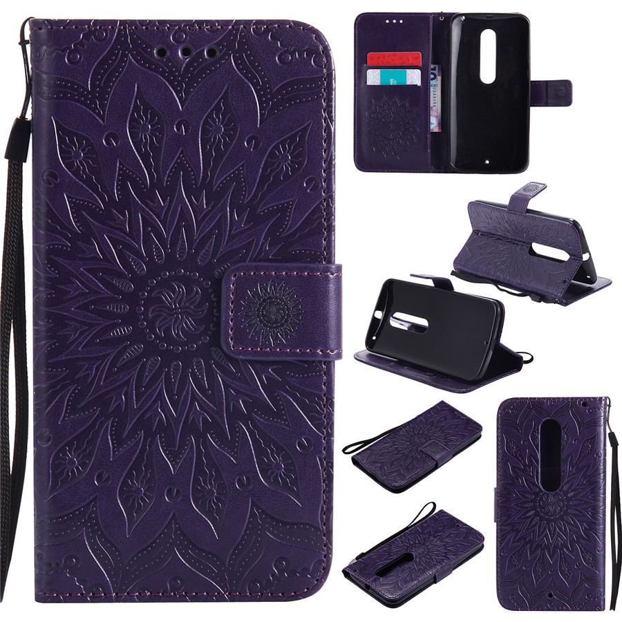 Case for Motorola Moto X Style Sunflower leather cover phone shell