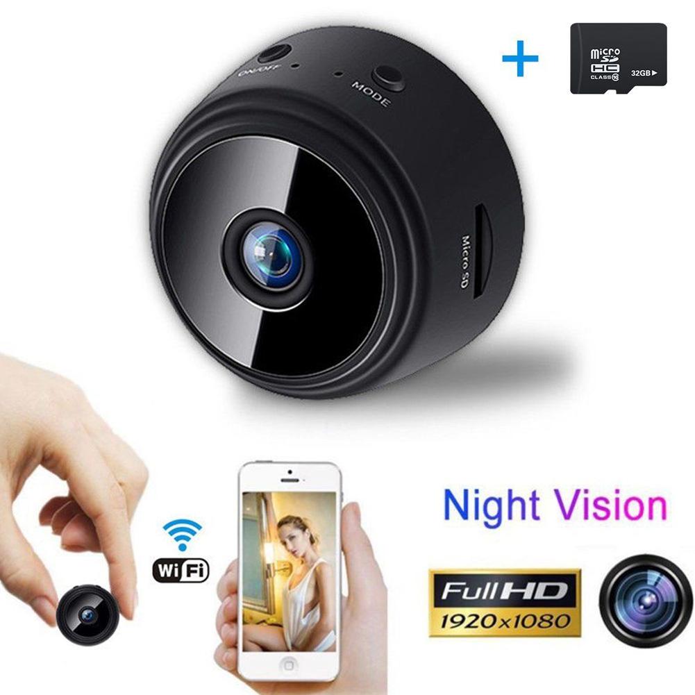 Camera gián điệp nhỏ Wifi không dây IP Bảo mật gia đình HD 1080P DVR Tầm nhìn ban đêm từ xa