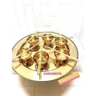 BỘ MÂM BÁT TRƠN CHẤT  LIỆU BẰNG  ĐỒNG