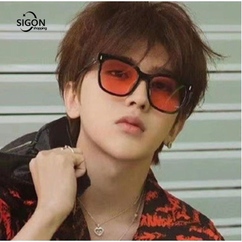 Kính Mát Nữ Gọng Đen Tròng Đỏ Chống Tia UV Thời Trang