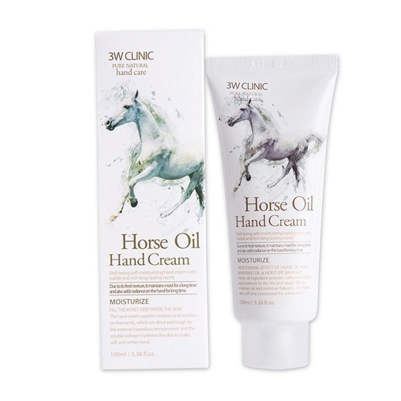 Kem Dưỡng Da Tay 3W Clinic Hand Cream Hàn Quốc, Tuýp 100ml, Giúp Da Trắng Sáng Mịn Màng