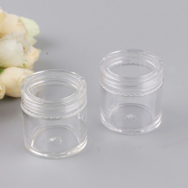 Hũ Nhựa Trong Thân Cao 10g Chiết Mỹ Phẩm - Chiết Kem - Đựng Bột