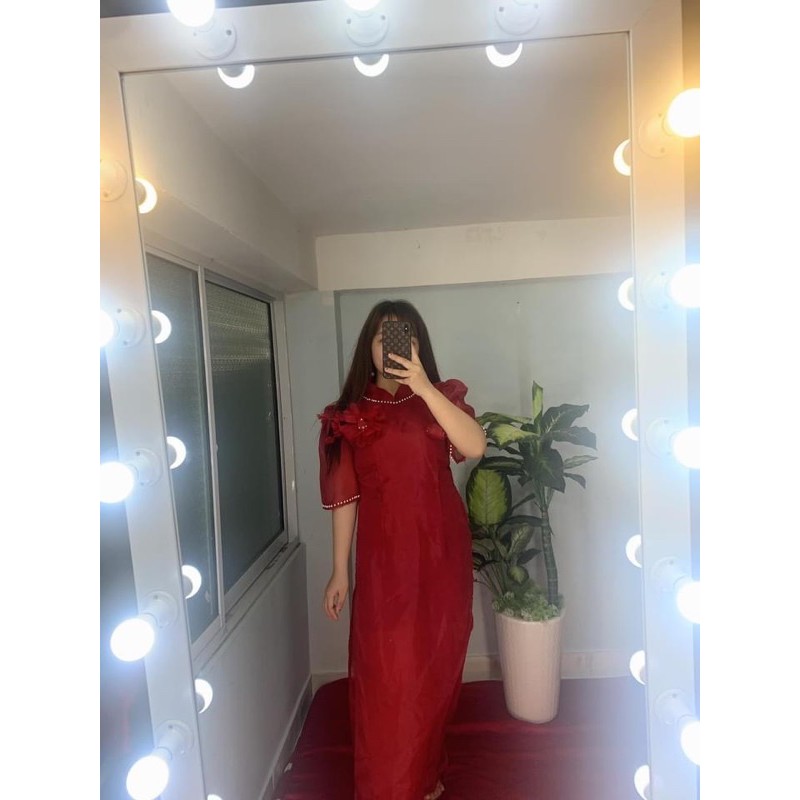 Áo dài bigsize têt chị emm ơi Hình thật shop chụp 🥰🥰