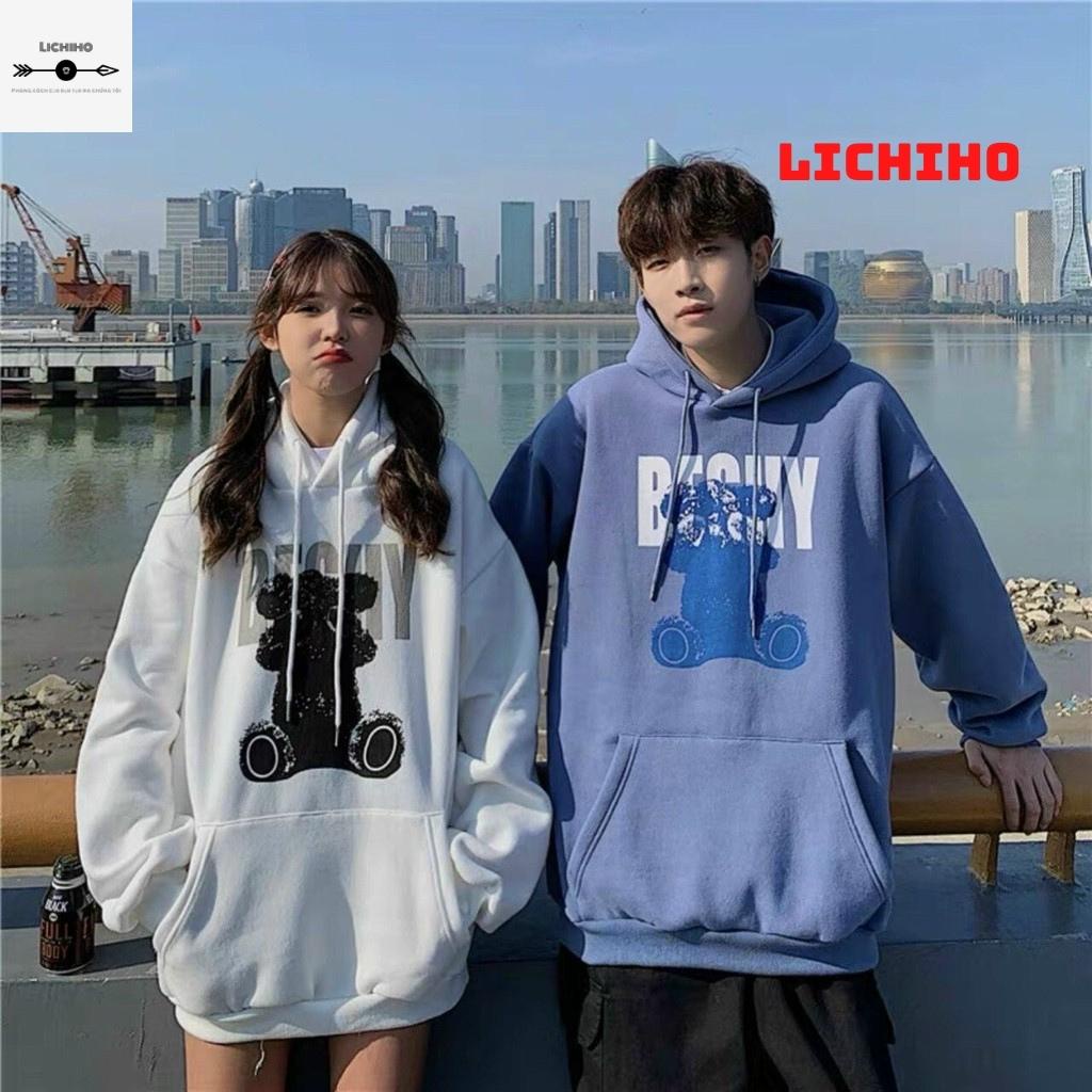 Áo khoác nỉ unisex fom rộng GẤUH AKMN13 LICHIHO jacket hoodie nam nữ streetstyle hottrend rẻ đẹp,mềm mịn | BigBuy360 - bigbuy360.vn