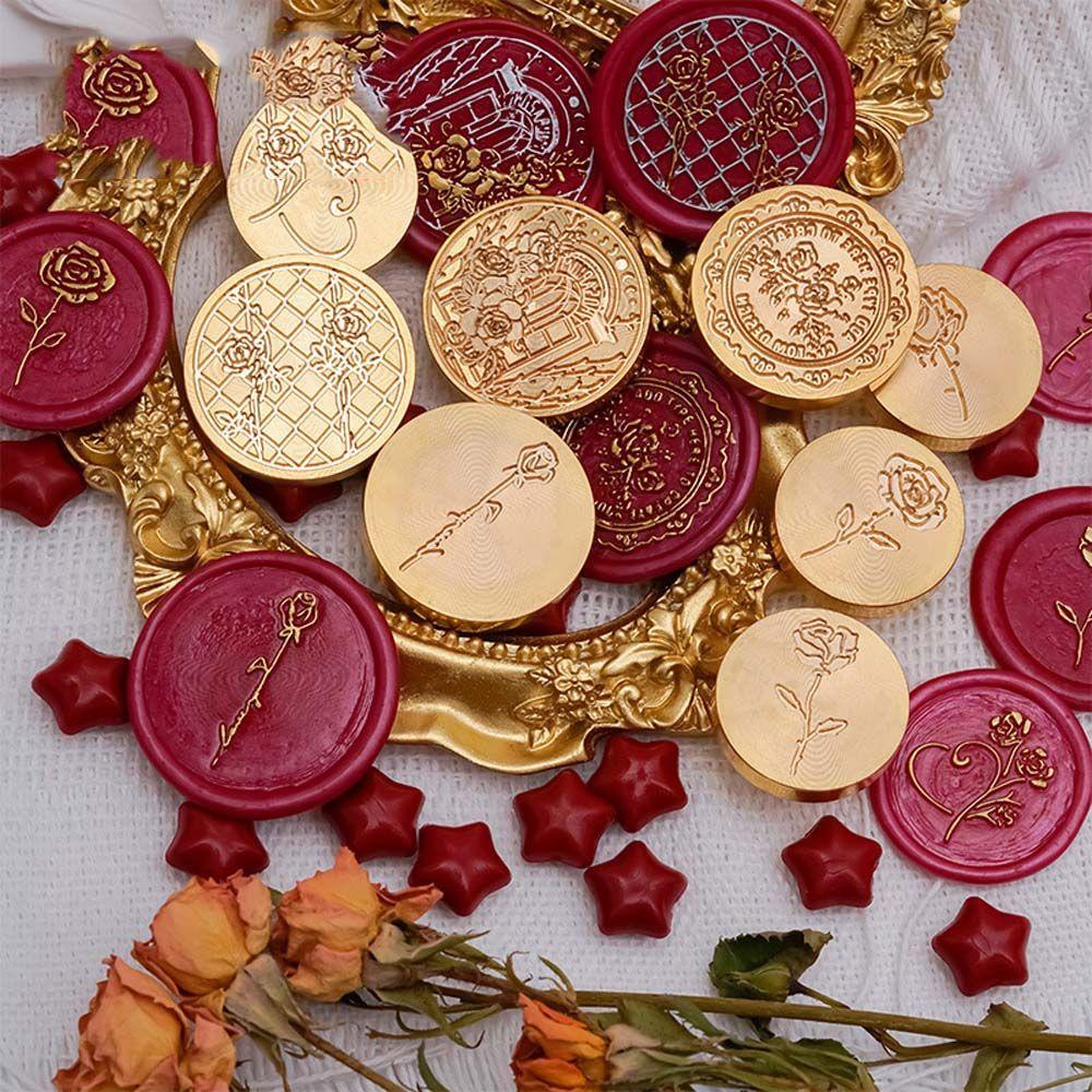 AUGUSTINE Con Dấu Sáp Niêm Phong Thiệp Mời Đám Cưới Hình Tròn