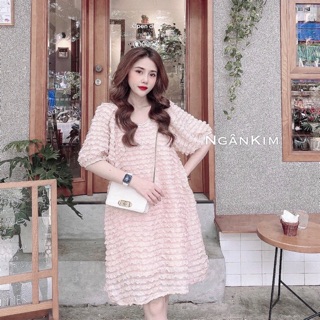 VÁY BÈO TẦNG TAY LỠ