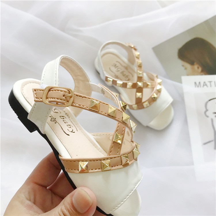 sandal bé gái size 21-30 quai chéo nạm định