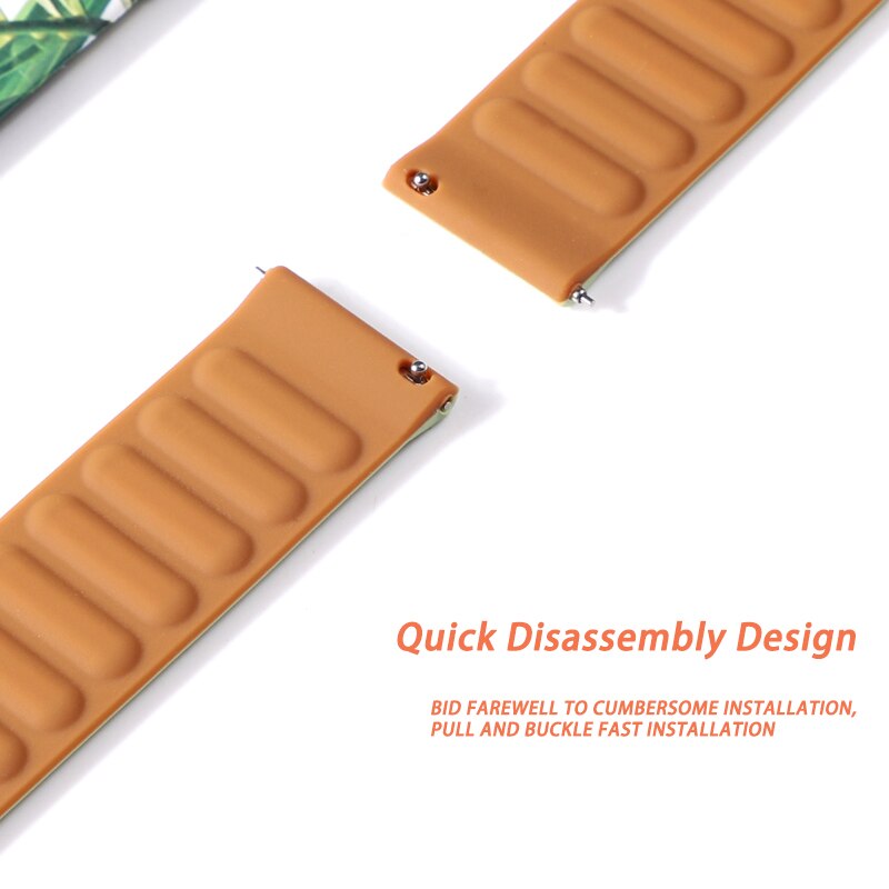 Dây silicone khóa nam châm thích hợp cho đồng hồ thông minh HUAWEI SAMSUNG Galaxy Watch 3 46mm 42mm Active 2 20mm 3