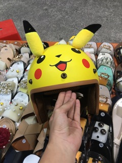 Nón bảo hiểm 3/4 Pikachu và doraemon