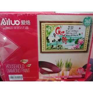 Tranh đính đá Cha Mẹ 77505 (chưa đính)