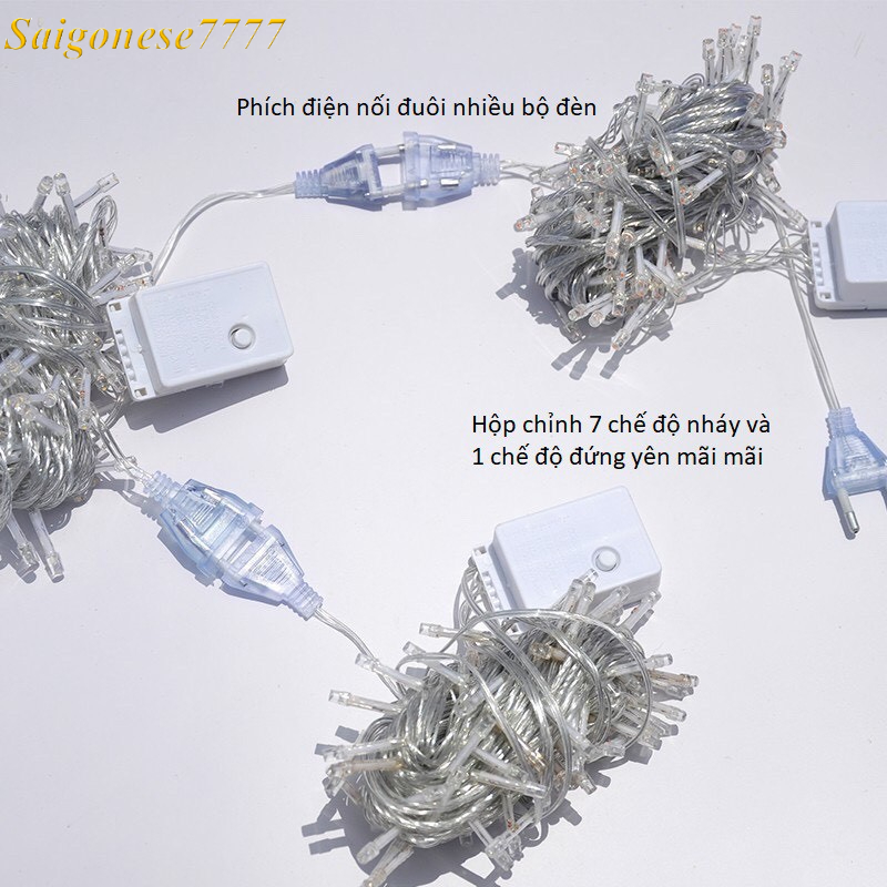 Dài 150*150 CM Rèm Đèn Led Chống Nước Đèn Mành Lưới Cá Trang Trí Ngoài Trời Quán Coffee Noel Lễ Tiệc