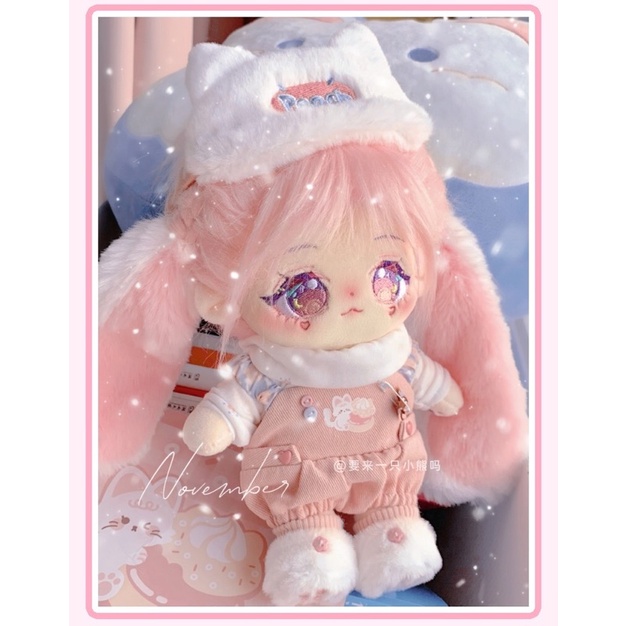 Doll 20cm Huyễn Đào Thỏ Tai Cụp Có Thể Tháo Rời