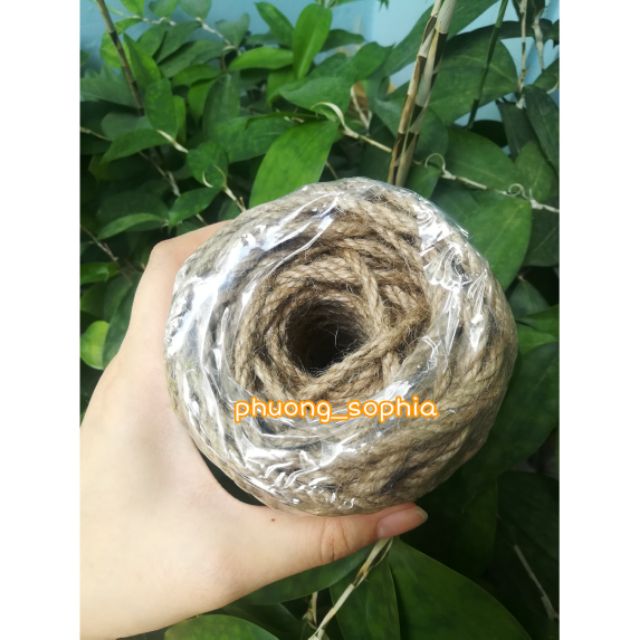 1 cuộn 35m | Dây thừng (dây cói) trang trí hand-made, làm trụ cào móng cho mèo, làm quai túi