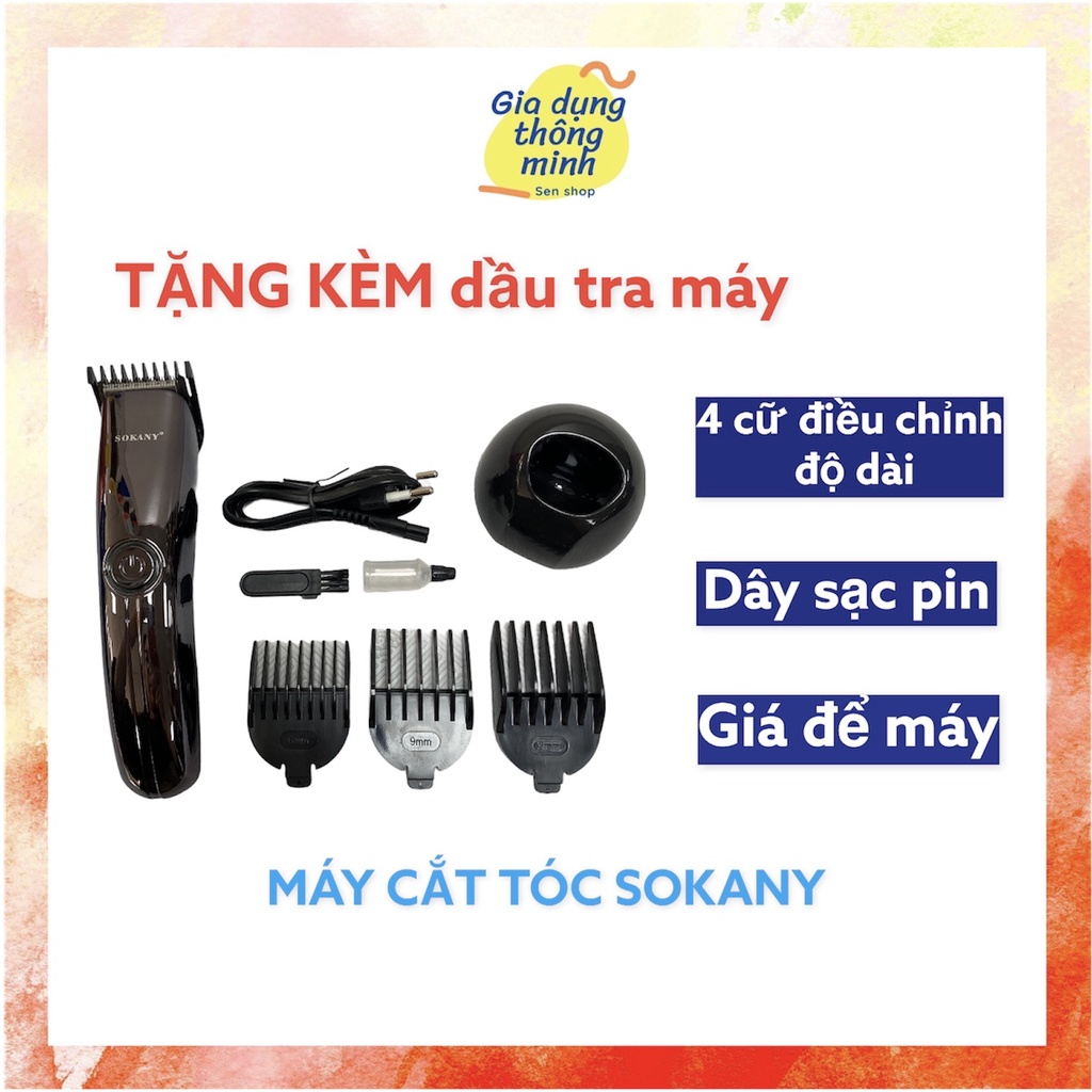 Tông Đơ Cắt Tóc Đa Năng Sokany SK754 Sạc Pin Nhanh - Hàng Chính Hãng