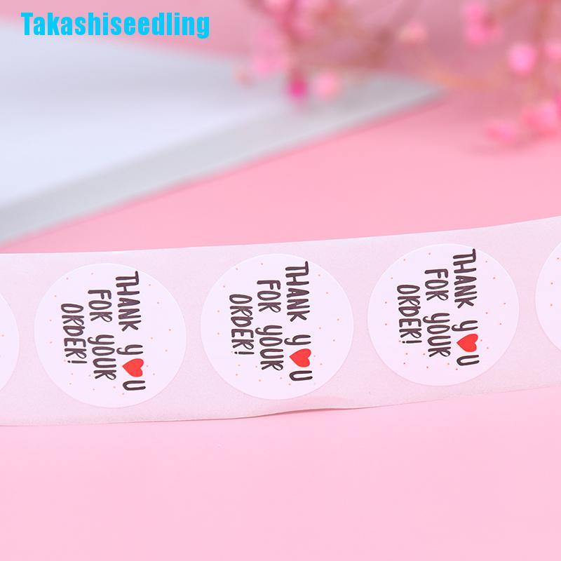 Cuộn 500 miếng dán trang trí in chữ Thank You For Your Order