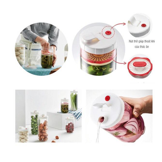 HŨ MUỐI DƯA CÀ/HỘP ĐỰNG THỰC PHẨM INTERLOCK INL412W [1.3L] INL413W [2.1L] | BigBuy360 - bigbuy360.vn