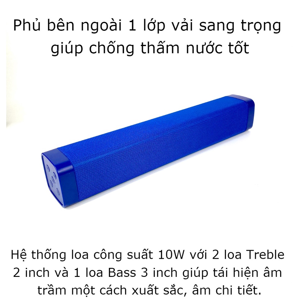 Hàng Mới VềLoa bluetooth IK-22, Loa Thanh Kiểu dáng dài âm thanh cực hay có khe cắm thẻ nhớ Usb [Bảo Hành 12 Tháng]