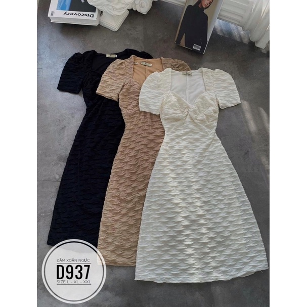 HỎA TỐC   BIGSIZE MINSTORE.VN  Đầm xoắn ngực D937