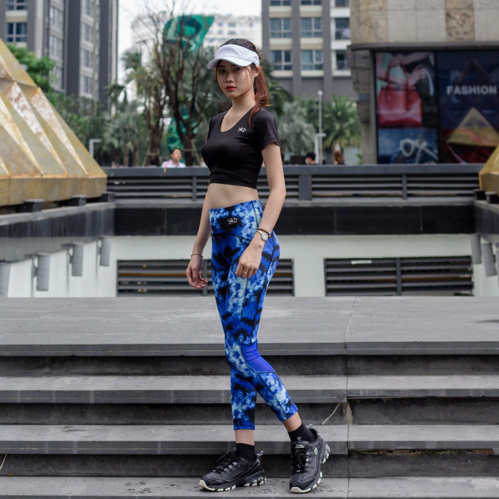 Quần Legging Cạp Cao Nữ Tập Gym Yoga Co Giãn Tốt, Mặc Ôm Dáng CH004