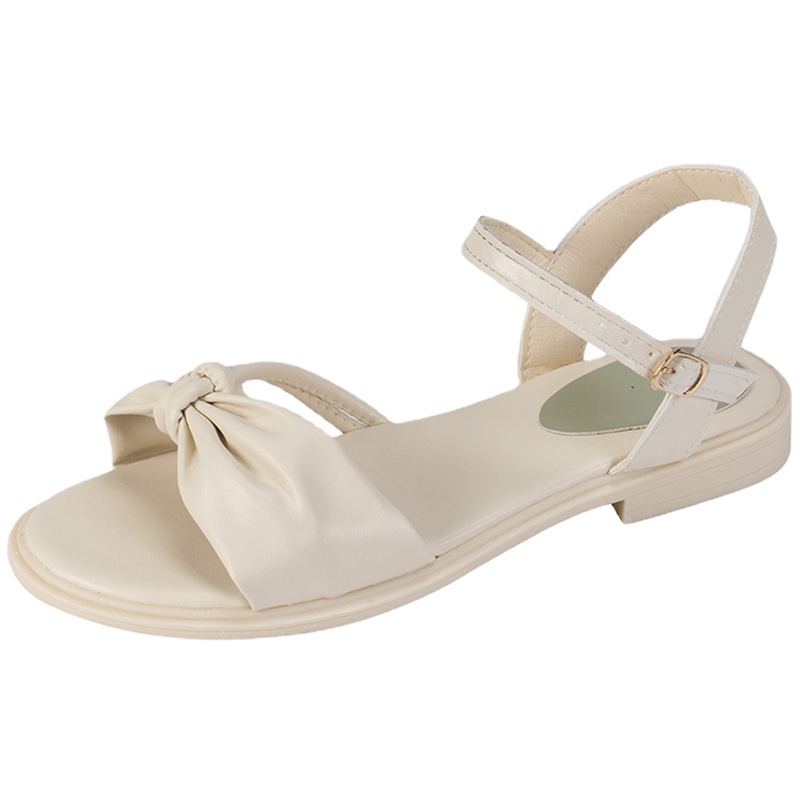 Xăng đan IELGY đế bằng đính nơ phong cách Hàn Quốc dành cho nữ