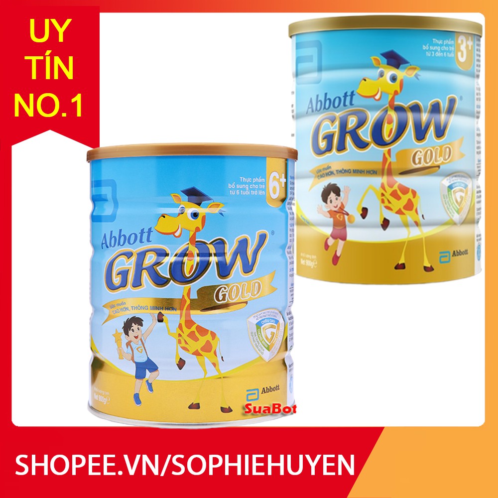 Sữa Bột Tăng Cân Tăng Chiều Cao Cho Bé Abbott Grow Gold 3+ ; 6+ Lon 900g