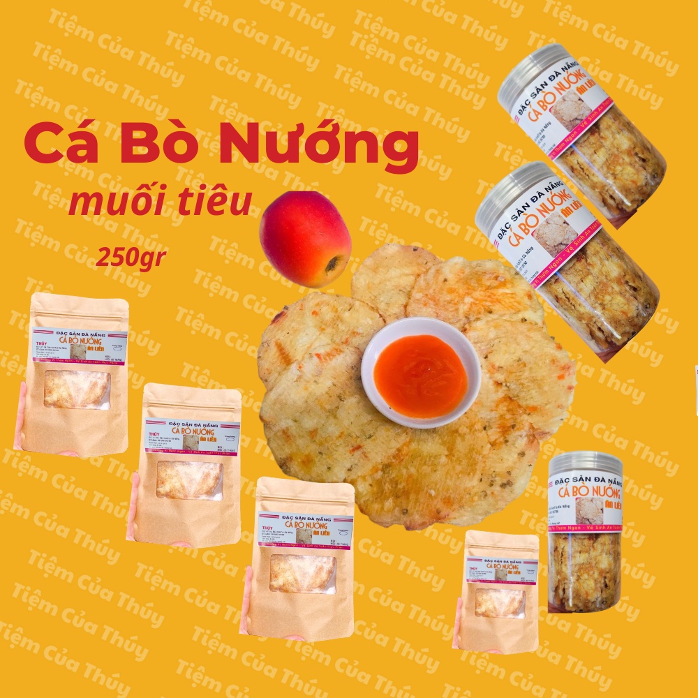 Cá bò nướng muối tiêu 250gr ăn liền loại 1 chuẩn vị đặc sản Đà Nẵng thơm ngon nhiều dinh dưỡng