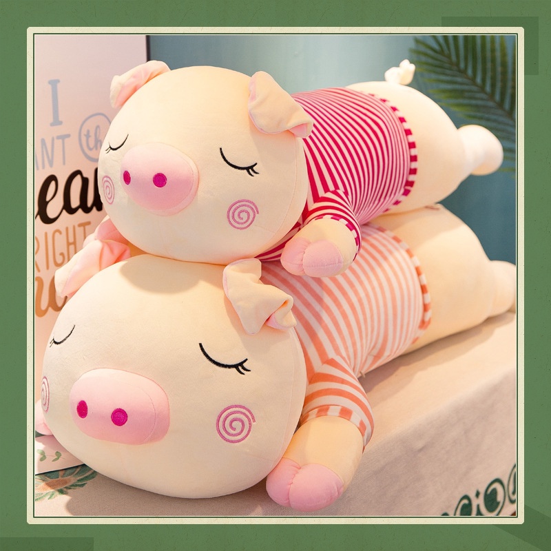 Gấu bông teddy bear heo lười biếng thú nhồi bông heo hồng siêu dễ thương Mềm mại Quà tặng Sinh nhật cô gái