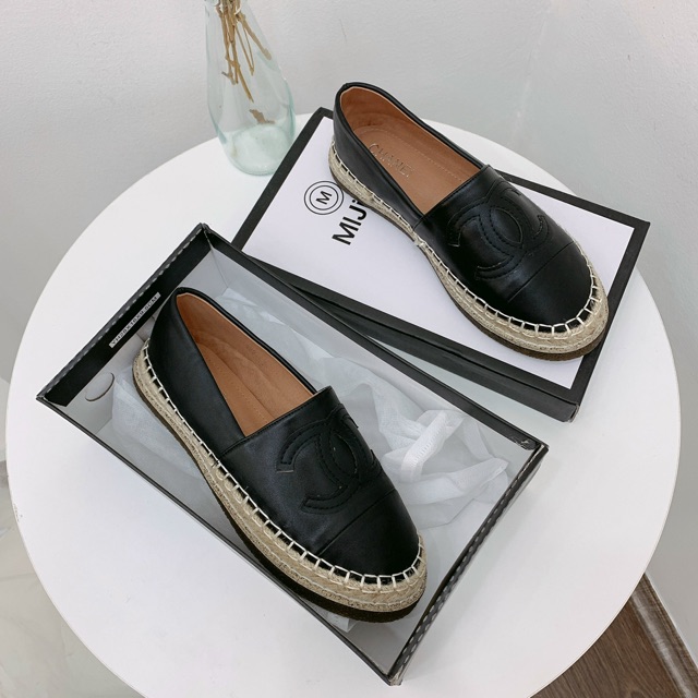 Giày lười đế cói da mờ fullbox