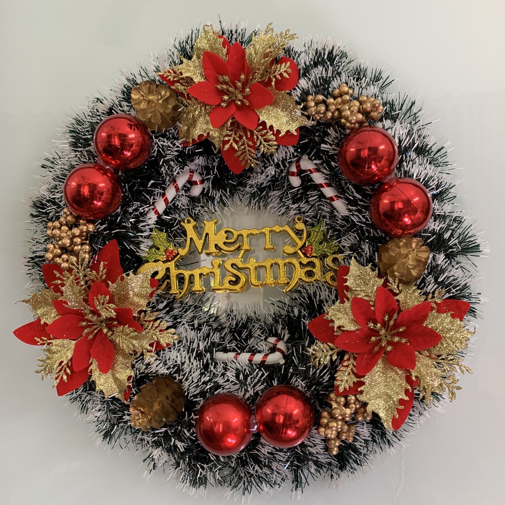 Vòng Trang Trí Giáng Sinh Noel - Vòng Nguyệt Quế 40 cm đẹp