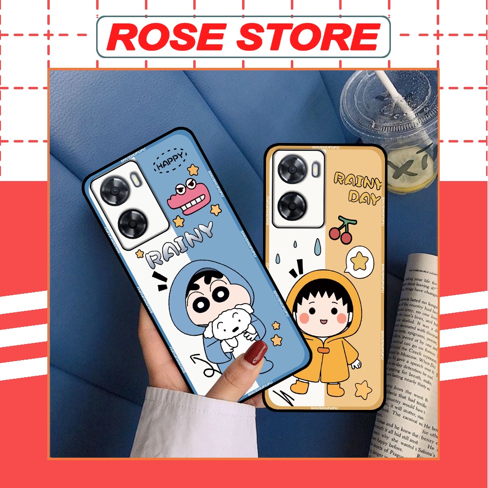 Ốp Oppo A57 2022 in hình in hình doremon, couple, shin, bearbrick dễ thương