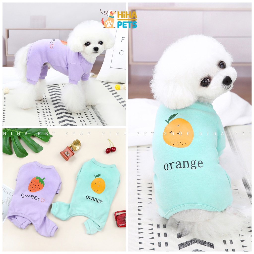Quần Áo Cho Chó Mèo 4 Chân Mặc Ấm Chất Liệu Thun Cotton Quần Áo Thú Cưng Jump Hình Dễ Thương Hihapet.