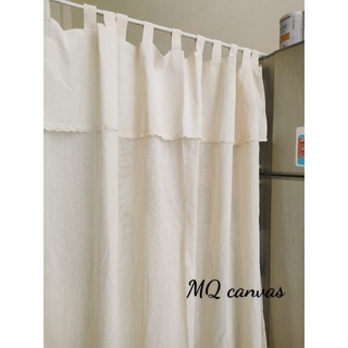 Rèm canvas mỏng phối ren 1.6x2m